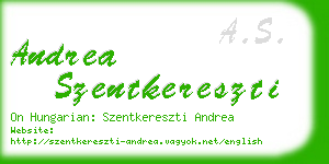 andrea szentkereszti business card